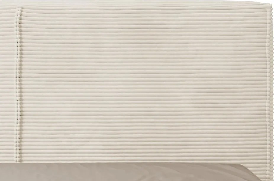 Posteľ Inez 180x200 cm, krémová štruktúrovaná látka