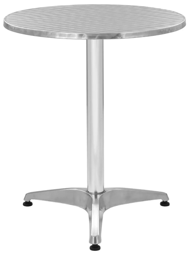 vidaXL Záhradný stôl, strieborný 60x70 cm, hliník