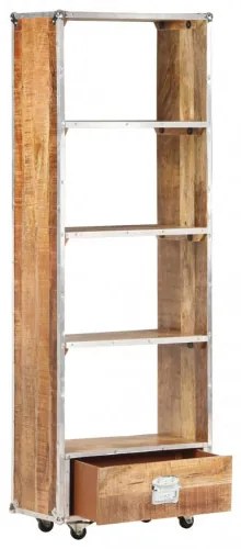 vidaXL Knižnica 56x28x163 cm surové mangovníkové drevo-