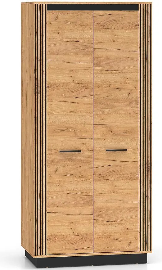 Skriňa Urso 03 dub Craft Zlatý/Čierna