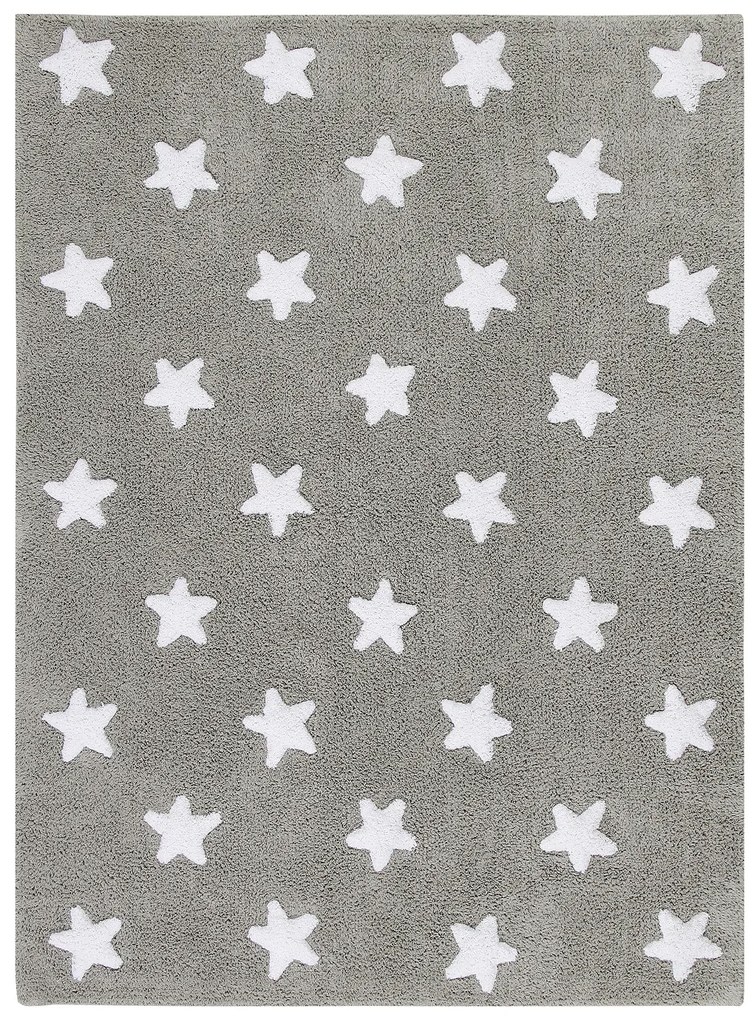 Lorena Canals koberce Ručne tkaný kusový koberec Stars Grey-White - 120x160 cm