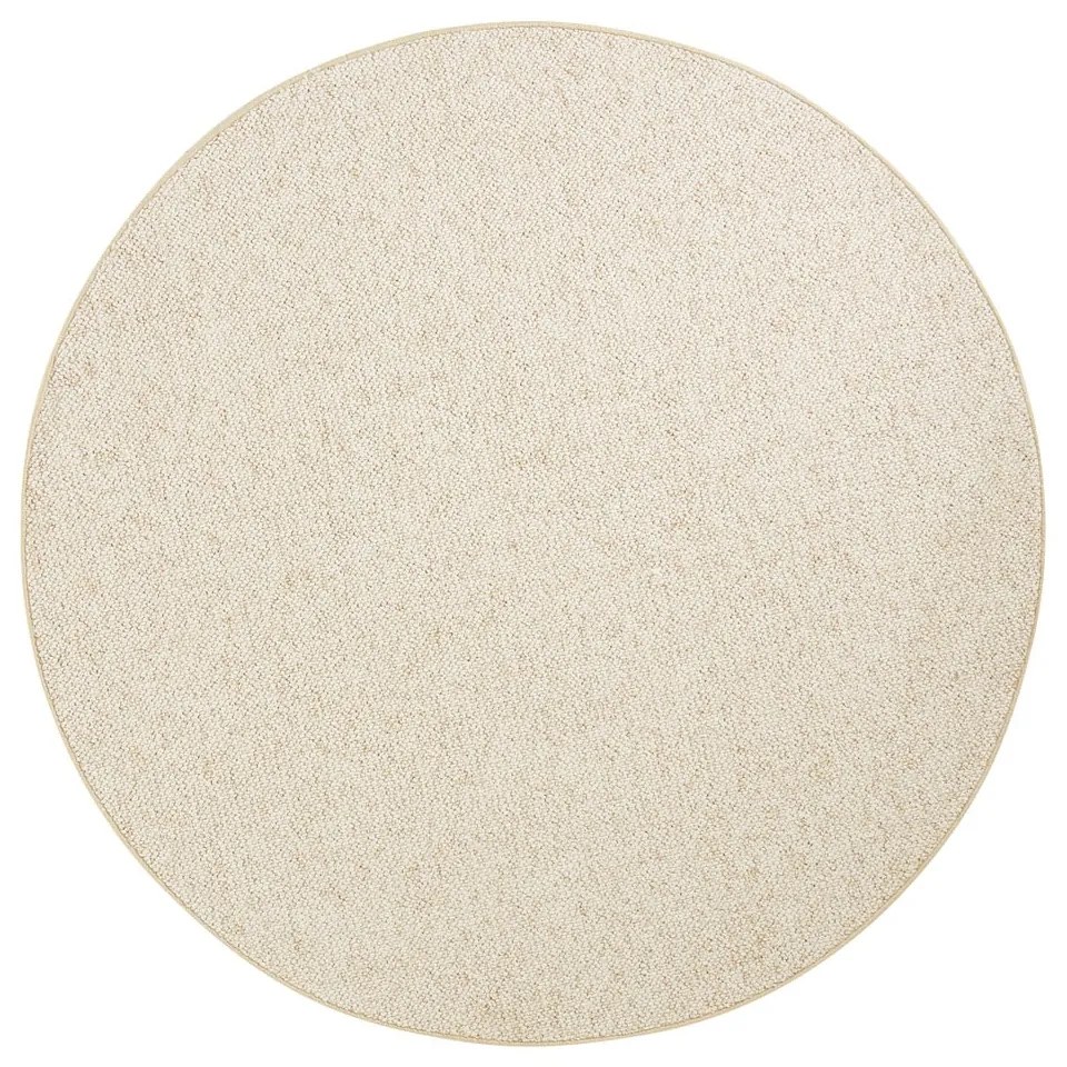 Krémový okrúhly koberec ø 200 cm Wolly – BT Carpet