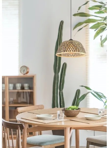 Globo 15767H1 - Luster na lanku COLLY 1xE27/15W/230V bambus