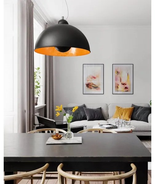 ByRydens 2822330-4000 - Závesné svietidlo CAPTAIN na lanku 1xE27/7W/230V čierne