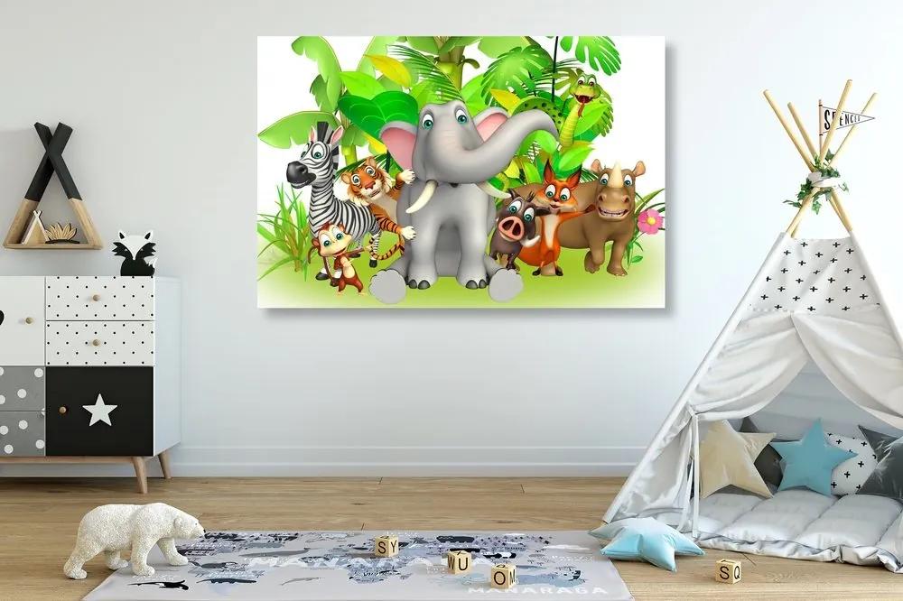 Obraz zvieratká z džungle - 90x60