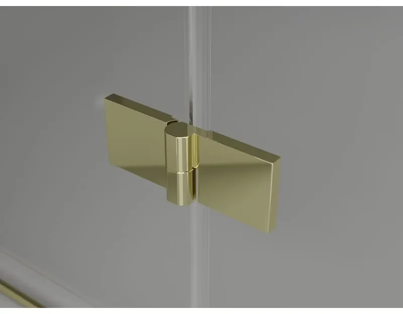 Mexen, Mexen Lunar L pravé otočné sprchové dvere 120 cm, transparentné, zlaté - 834L-120-000-50-00-P