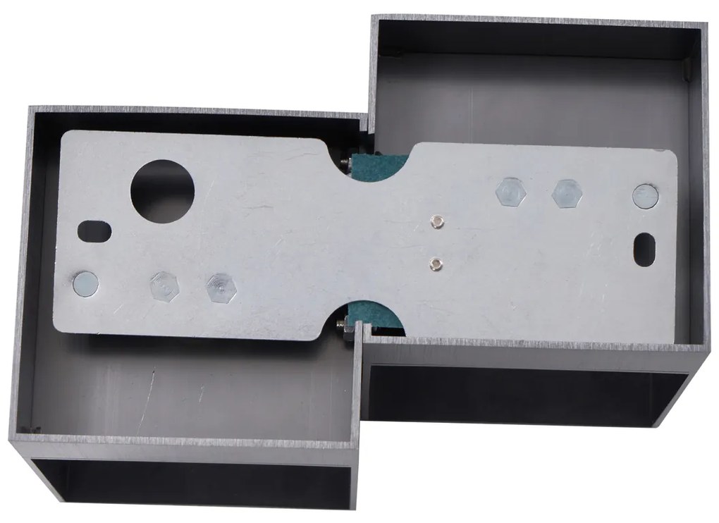 Moderná nástenná lampa tmavosivá 2-svetlá - Transfer Double