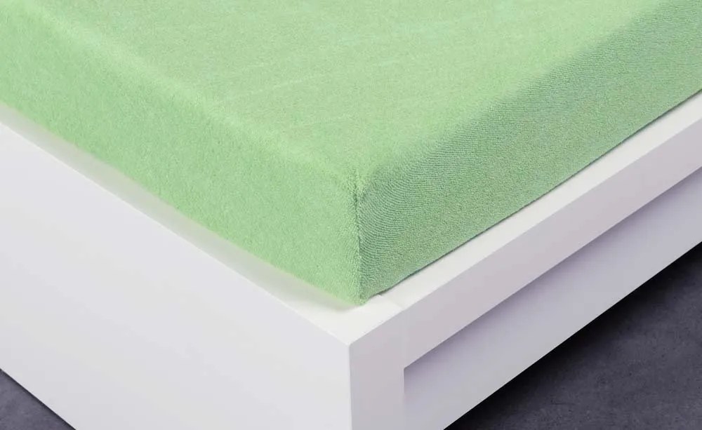 Froté plachta 90 × 200 cm Exclusive – svetlozelená