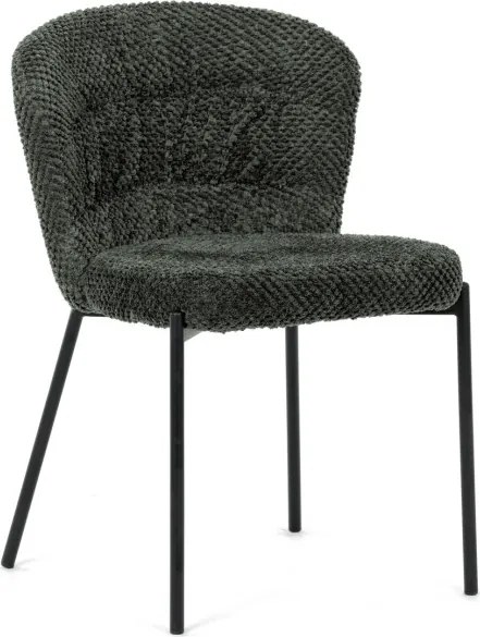 Jedálenská stolička bouclé, zelená CT-W1077 GRN2