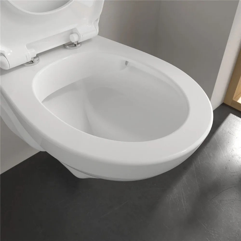 VILLEROY &amp; BOCH O.novo Combi-Pack, závesné WC s DirectFlush + WC sedátko s poklopom, s QuickRelease a Softclosing, biela alpská, 7682HR01