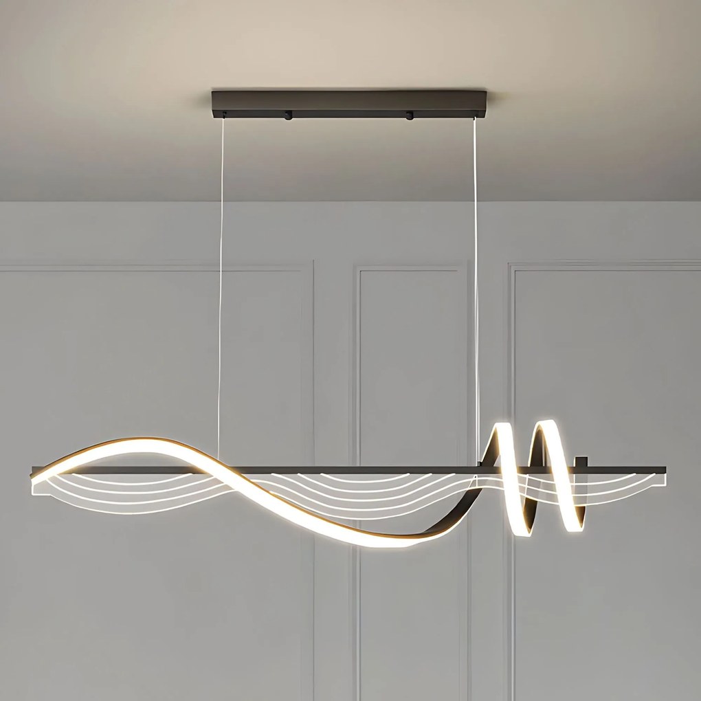 Toolight Toolight, závesné LED svietidlo 100 cm, 3000K, LHJ041-CP, čierna, OSW-50019