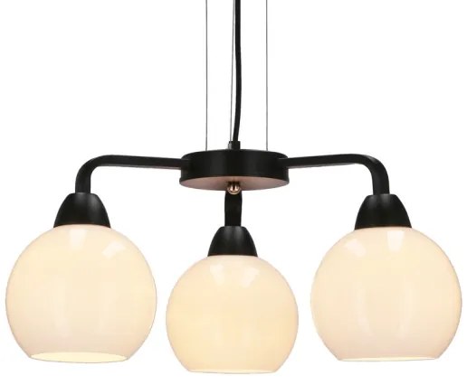Luster na lanku CALDERA 3xE27/60W/230V čierna