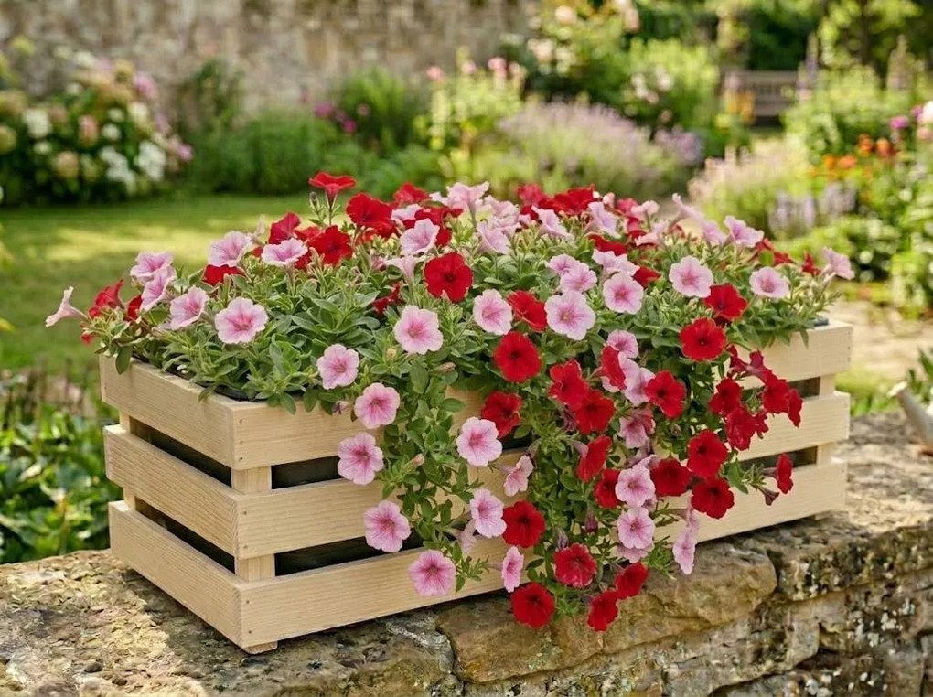 AMADEA Drevený obal na kvetináč, 62x21,5x17cm Český výrobok