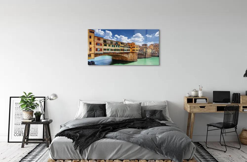 Obraz na akrylátovom skle Italy river mosty budovy 100x50 cm