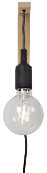 Lucide 08208/01/30 - Nástenné svietidlo FIX WALL 1xE27/60W/230V čierna