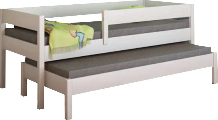 LU Junior 160x80 posteľ s prístelkou Farba: Biela