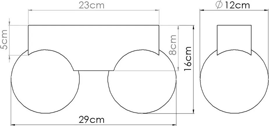 Biele/v prírodnej farbe stropné svietidlo so skleneným tienidlom ø 12 cm Solum – Sollux
