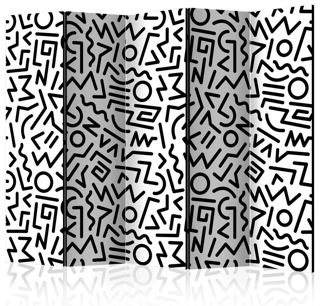 Artgeist Paraván - Black and White Maze [Room Dividers]