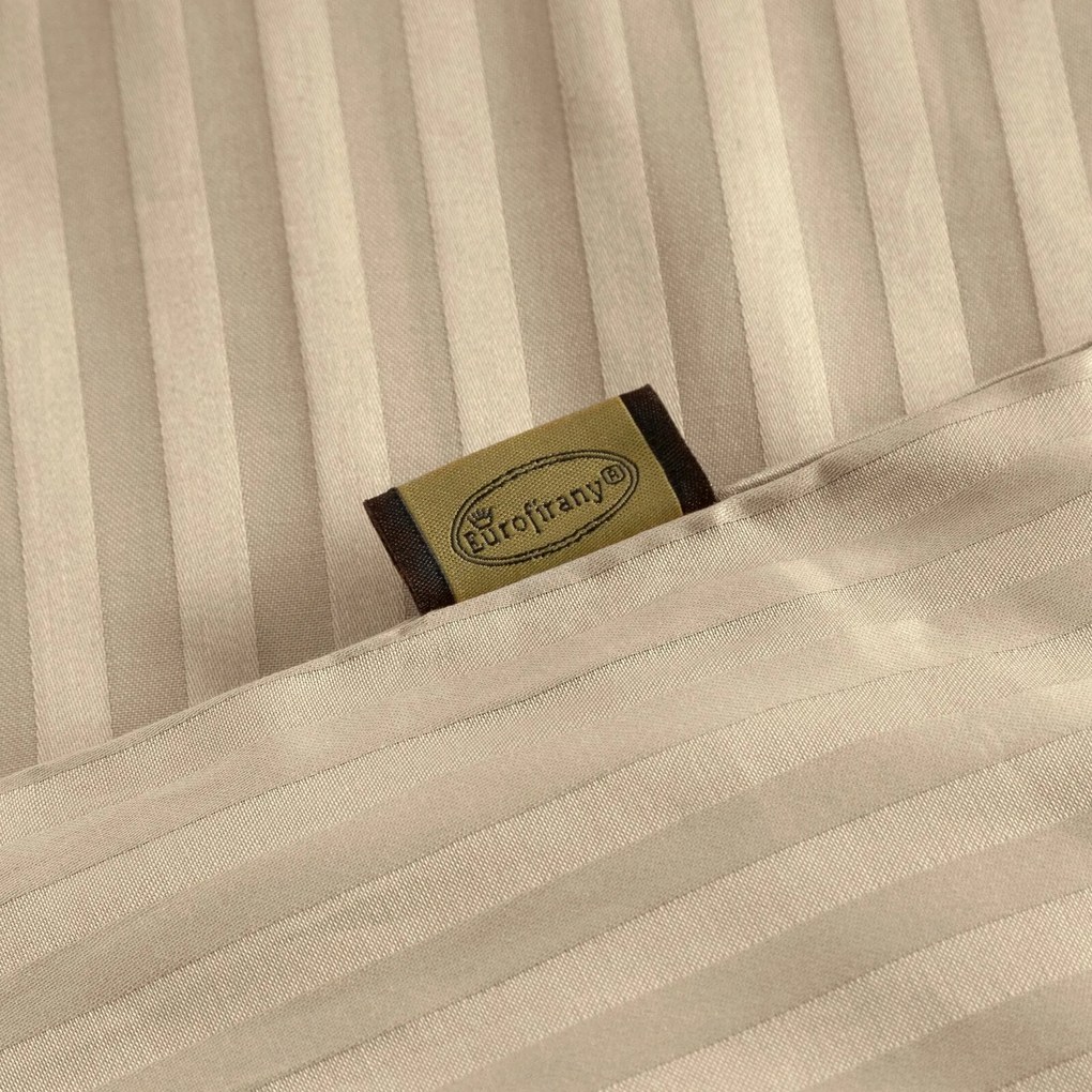 SATÉNOVÉ OBLIEČKY VERA 160X200 CM, 2 KS 70X80 CM BÉŽOVÉ