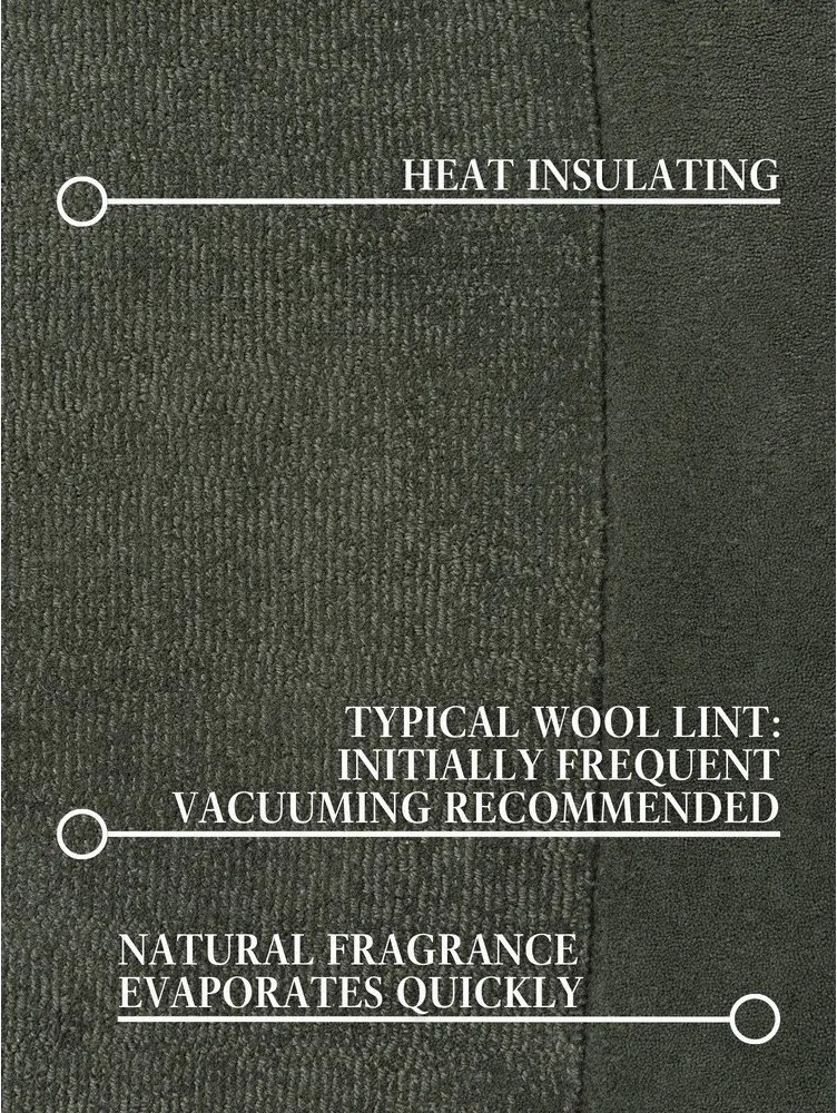 Tmavozelený ručne tkaný okrúhly koberec s prímesou vlny ø 160 cm Kari Organic – Villeroy&amp;Boch