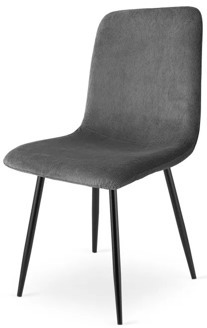 Set troch jedálenských stoličiek RIFT sivé / čierne nohy (3 ks)