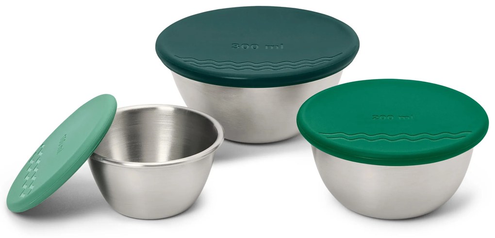 Misky z ušľachtilej ocele, 3 ks