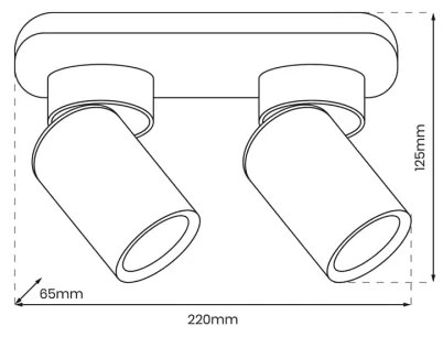 Bodové svietidlo ANDY 2xGU10/8W/230V biela/zlatá