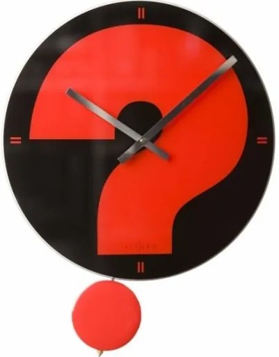 Nástenné hodiny Fisura Red question
