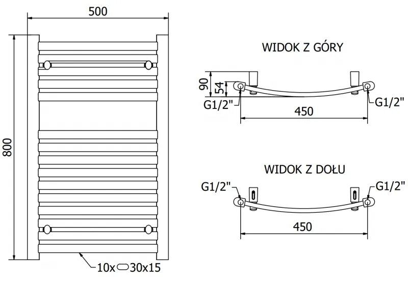 Mexen Helios, elektrické vykurovacie teleso 800 x 500 mm, 300 W, zlatá lesklá, W103-0800-500-2300-50