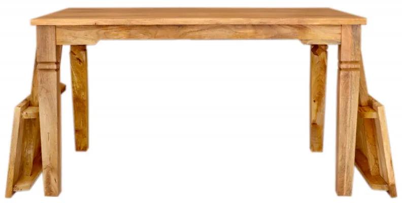 Rozkladací stôl Guru 140/200x90 z mangového dreva Mango natural