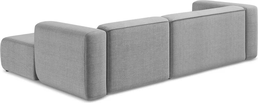 Svetlosivá rohová pohovka (pravý roh/s leňoškou) Ekahi – Makamii