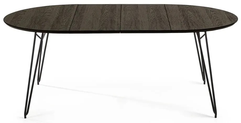 Okrúhly rozkladací jedálenský stôl s doskou v dekore jaseňového dreva ø 120 cm Norfort – Kave Home