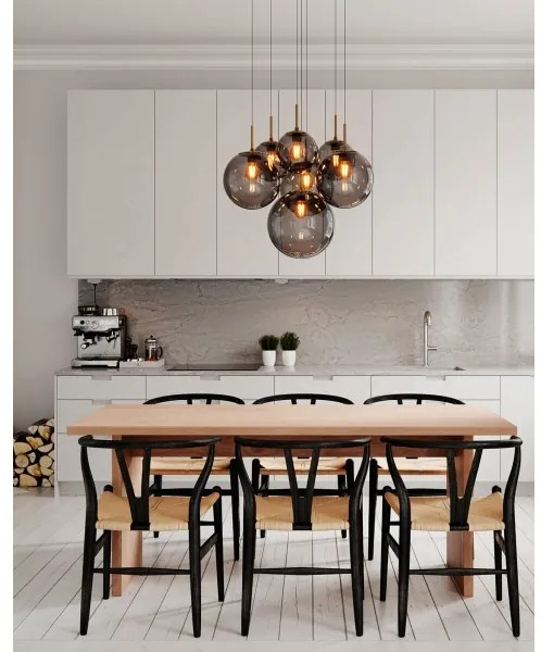 ByRydens 4202390-4002 - Závesný luster LAURA na lankách 7xE27/8W/230V