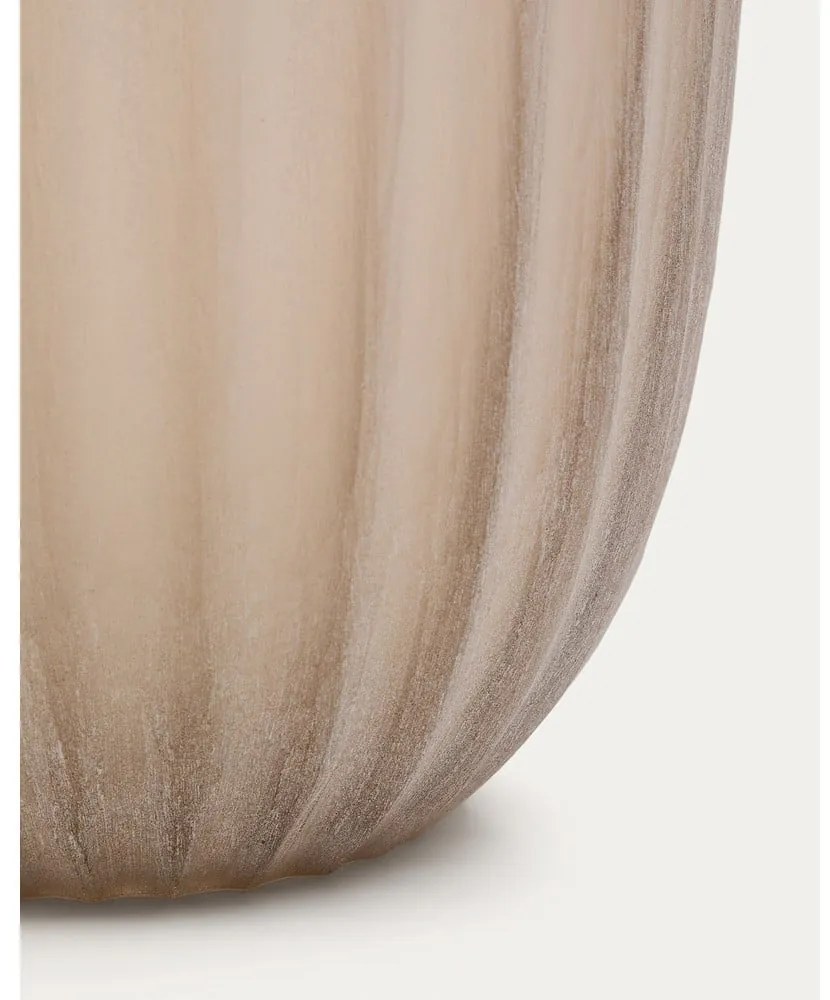 Béžová sklenená váza (výška 27 cm) Lumia – Kave Home