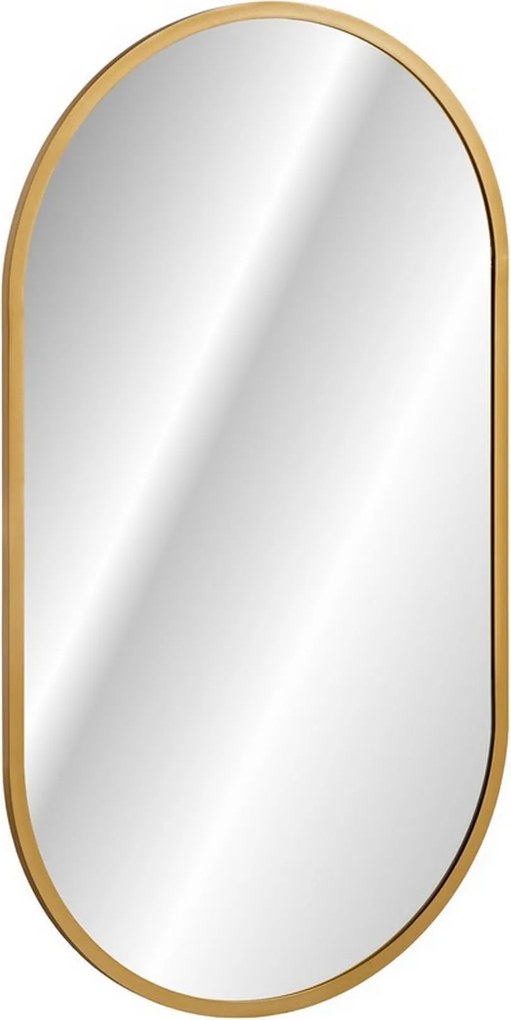 Comad Závesné zrkadlo s LED osvetlením Apollo 50x90 cm, zlatá