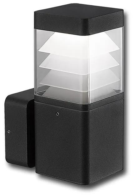 McLED Vonkajšie LED nástenné osvetlenie PAGODA W, 9W, 3000K, IP65, čierne