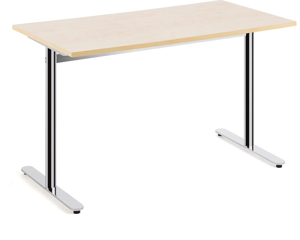 Stôl Tilo, 1200x800x720 mm, chróm / breza