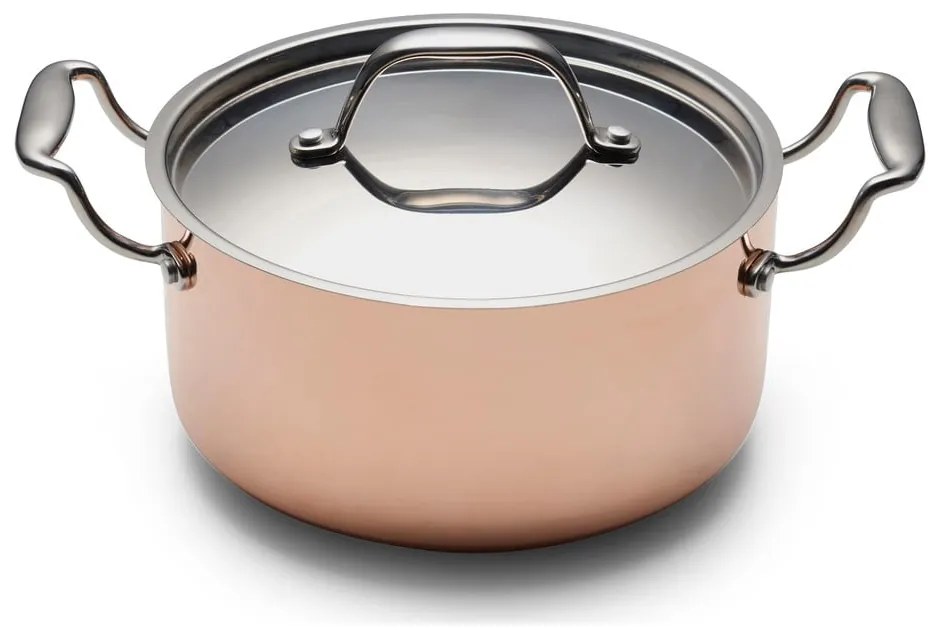 Antikoro/medený hrniec s pokrievkou na indukciu 3 l – Blomsterbergs