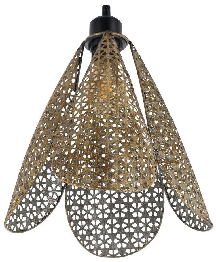 Závesné svietidlo v zlatej farbe s kovovým tienidlom ø 24 cm – Ixia