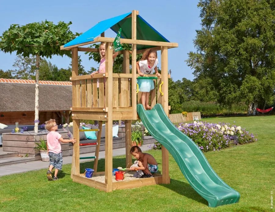Ihrisko Jungle Hut so šmykľavkou a modulom Climb Frame 2.0