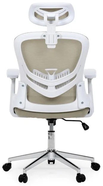 Autronic BONTEC Kancelárska stolička, hojdací mechanizmus, béžová sieťovina, KA-K2031 BGE Farba: Šedá