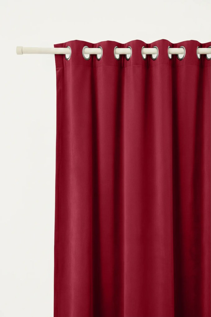 Velúrový záves SOFT VELVET červený 140x250 cm