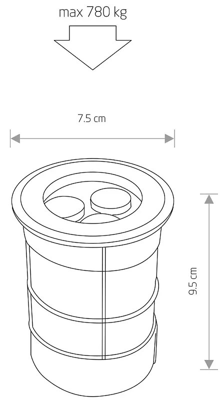 Nowodvorski PICCO LED 9104, 3000K, 130lm, 10 000h