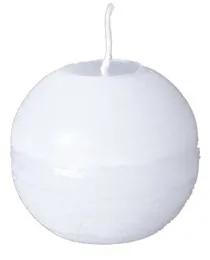 Sviečka guľa 6 cm - biela