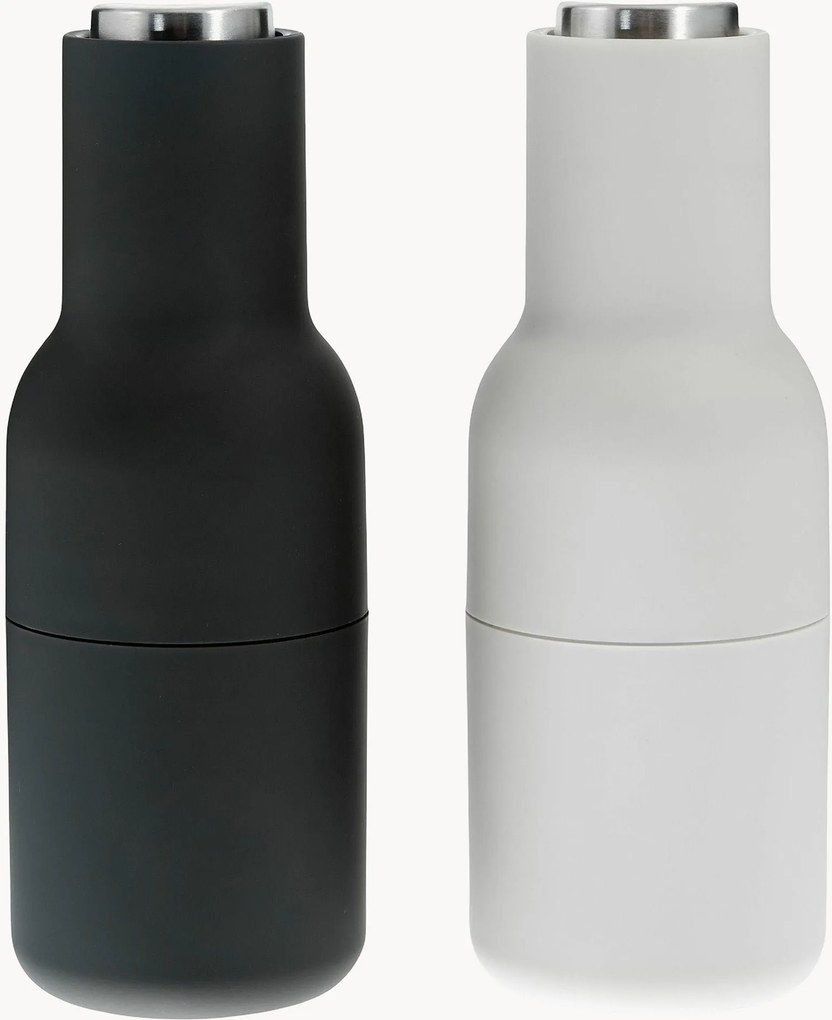 Mlynčeky na soľ a korenie Bottle Grinder's viečkami z nehrdzavejúcej ocele, 2 ks