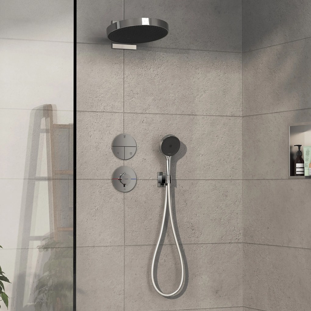 Hansgrohe ShowerSelect Comfort S, termostat pod omietku pre 1 spotrebič a ďalší výtok, chrómová, HAN-15562000