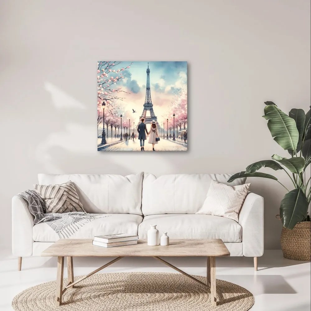 Obraz romantika v uliciach Paríža