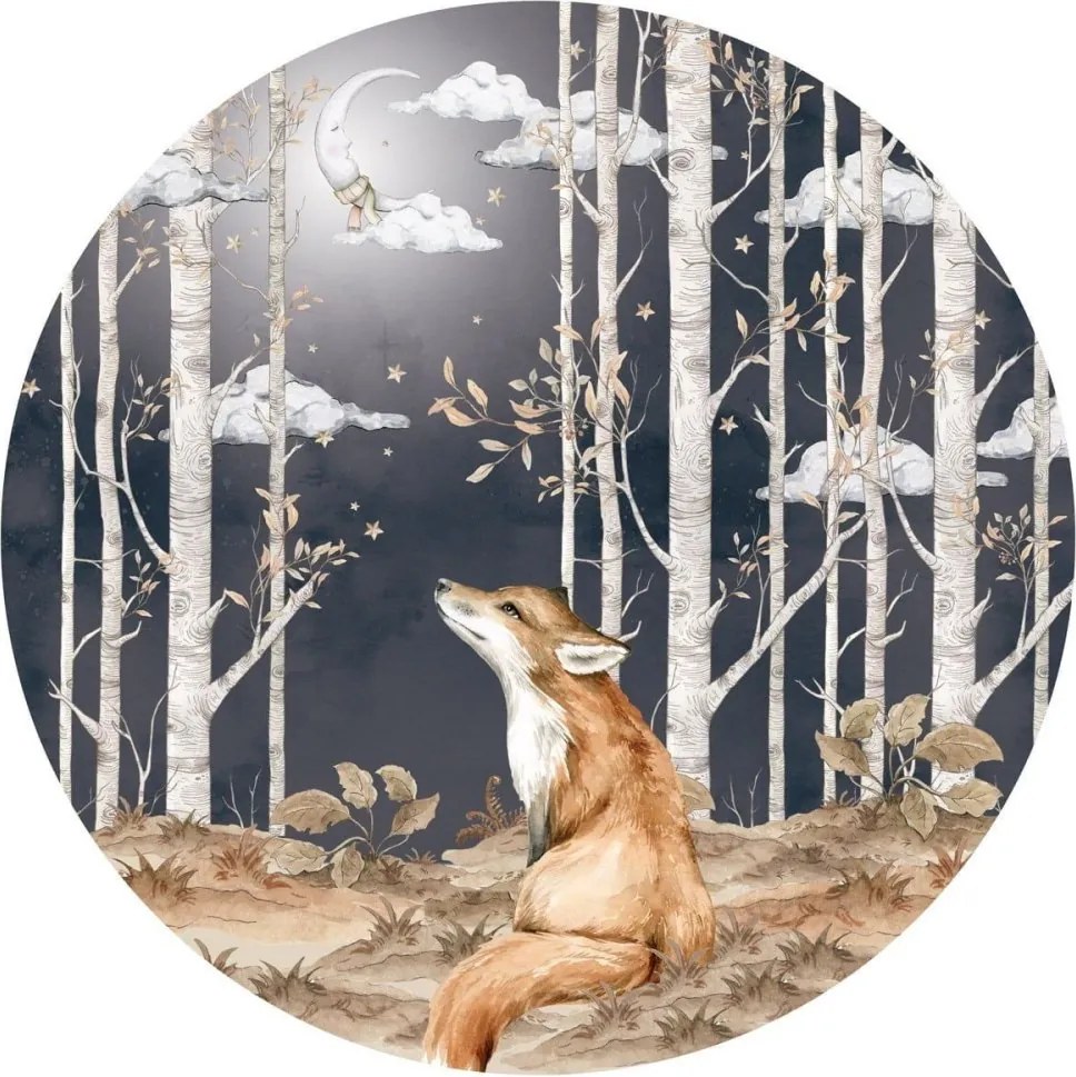 Samolepka do detskej izby Líška v kruhu M