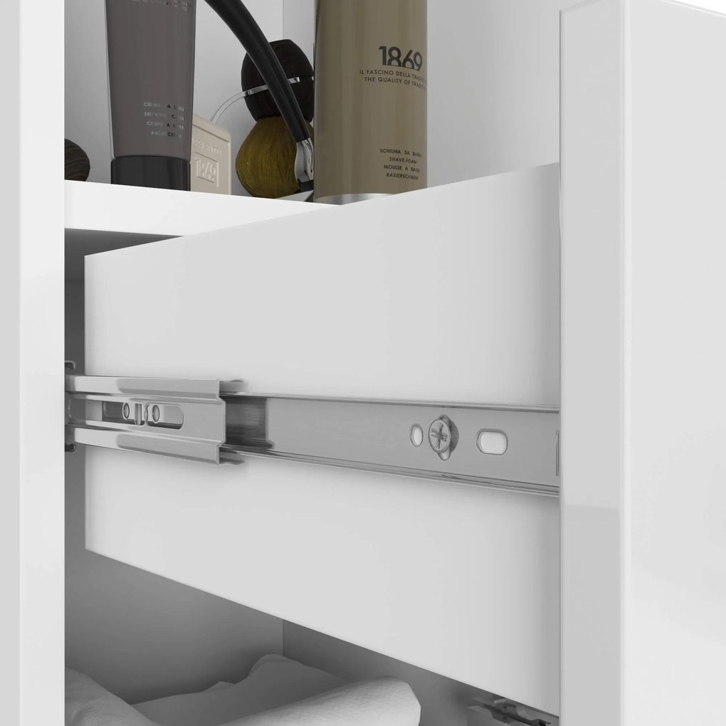 Kúpeľňová skrinka Fin II 30 cm biela lesk