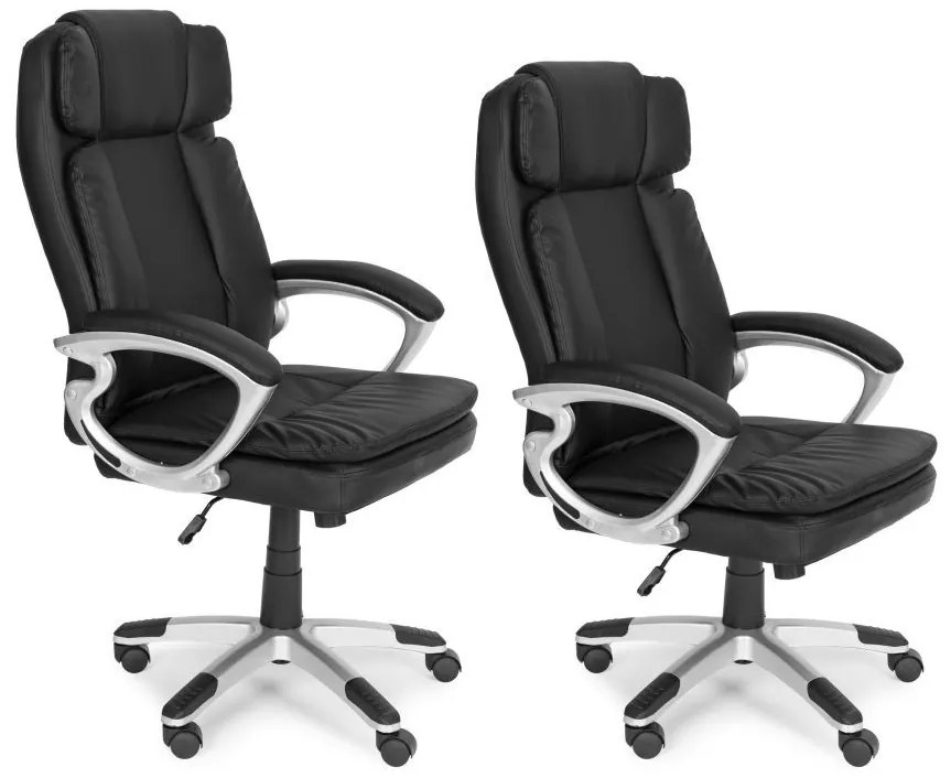 Ergonomická kožená kancelárska stolička s dvojitou výplňou